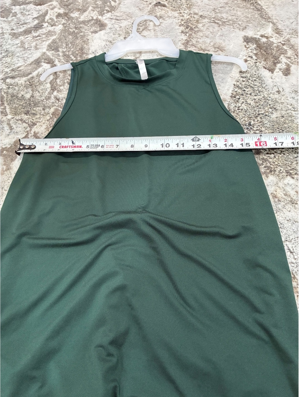 Fabletics Sleeveless Workout Tank Top with Back Cutout in Dark Green